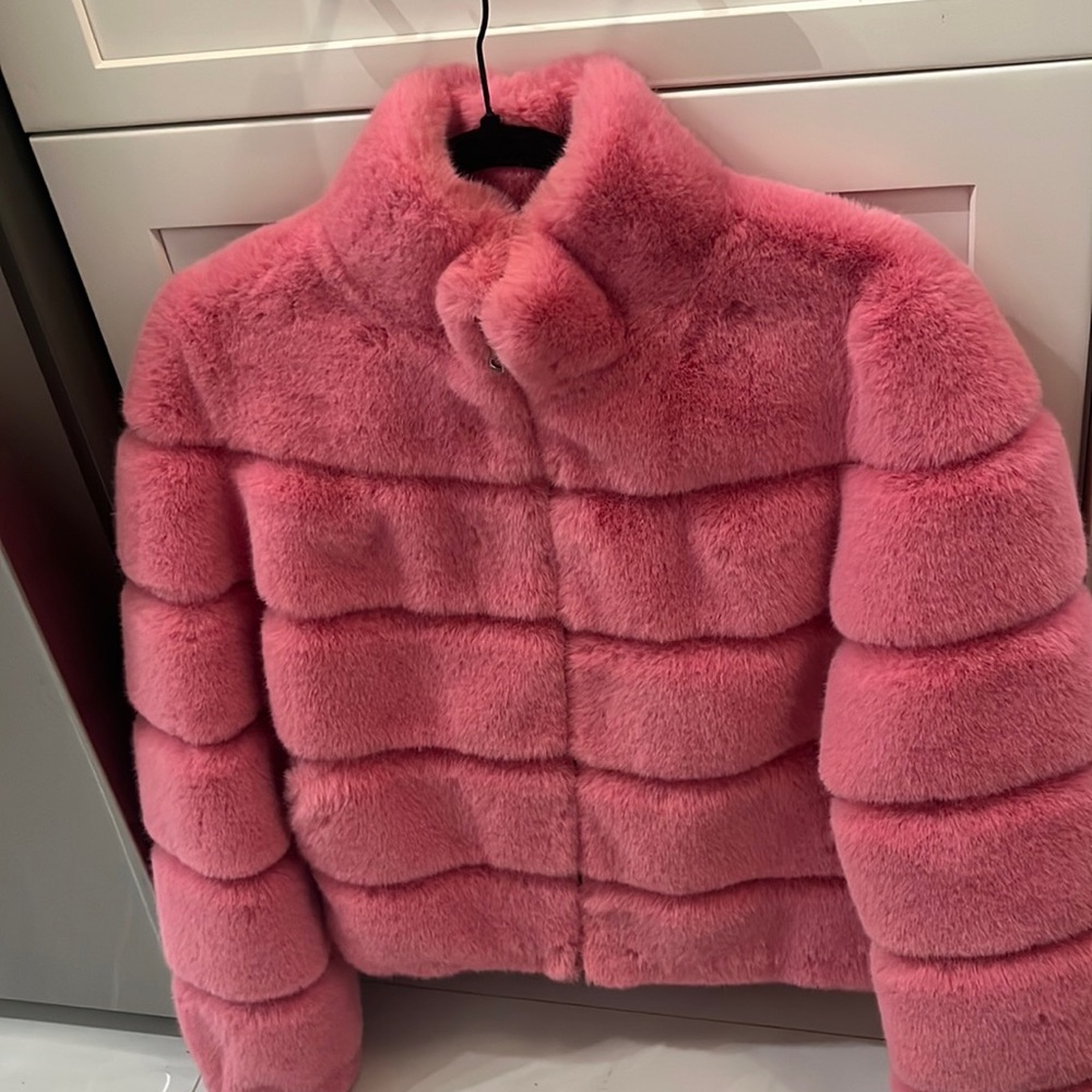 Generation love got pink fur jacket